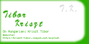 tibor kriszt business card